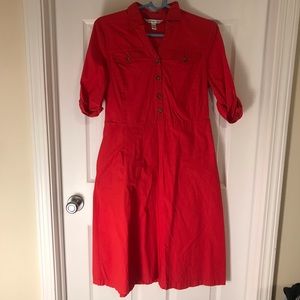 Red Croft & barrow dress with pockets!!